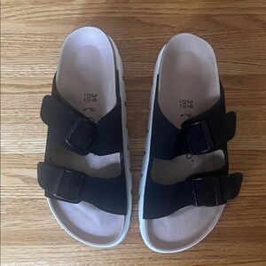 Papillio by Birkenstock Arizona Chunky Suede Sandal - Black